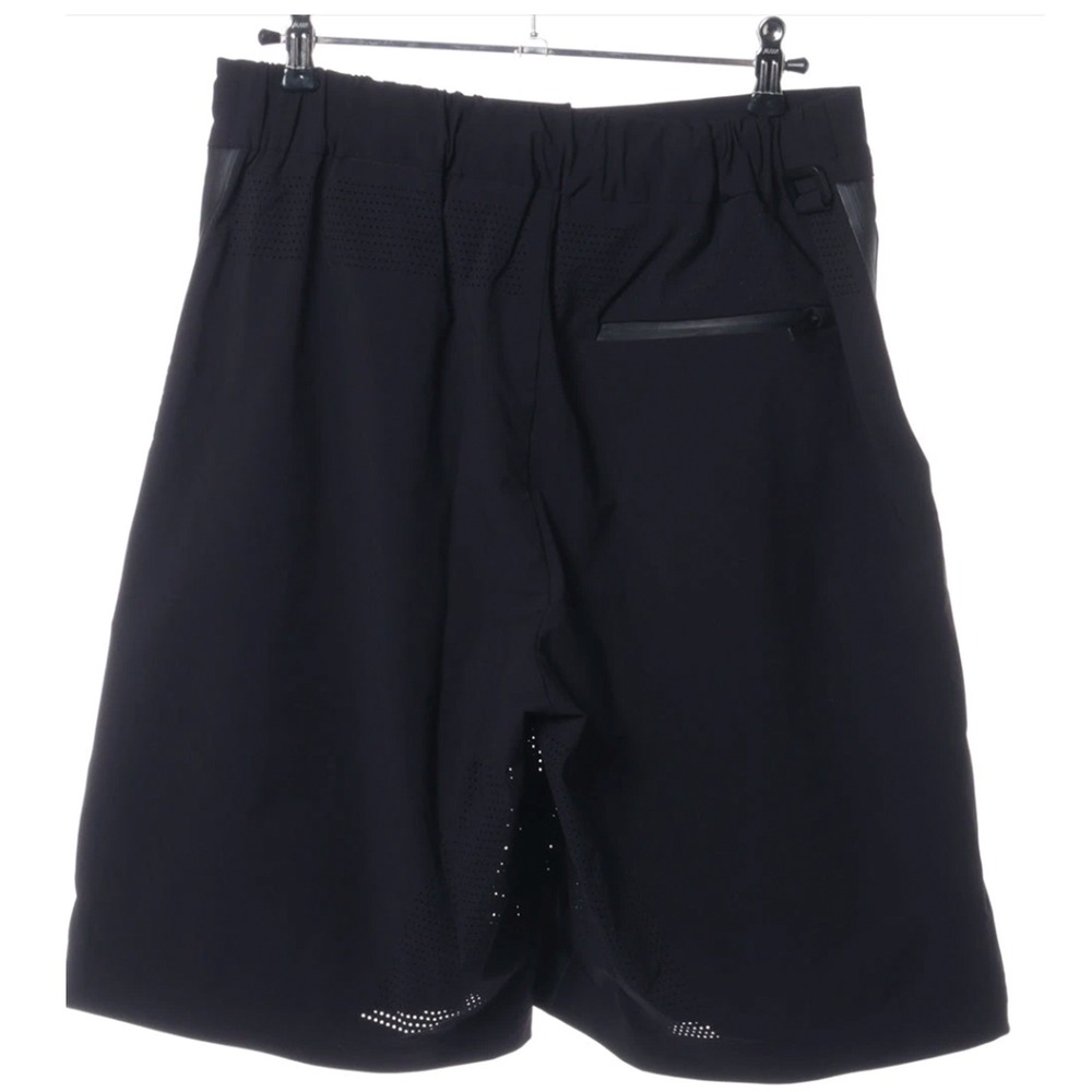 Prada Stretch Black Re-Nylon Linea Rosso men's UB367 Shorts, Sz XL